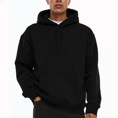 BLACK DRAPE HOODIE