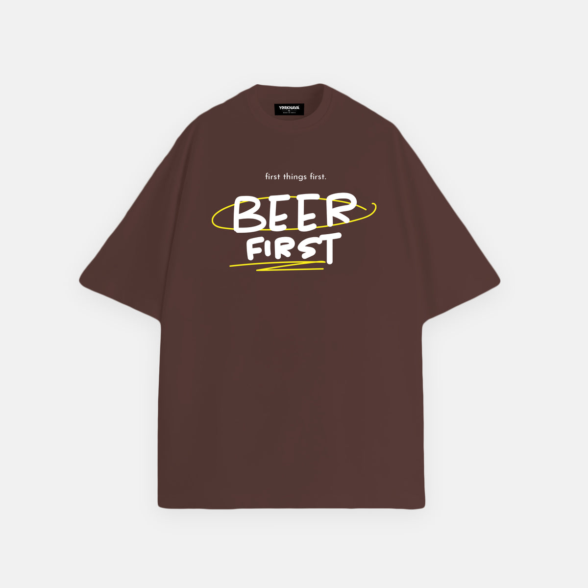 BEER FIRST OVERSIZED T-SHIRT