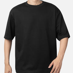 Solids: Black  Drape Oversized T-Shirt