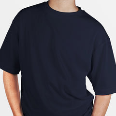 Solids: Navy Blue Oversized T-Shirt